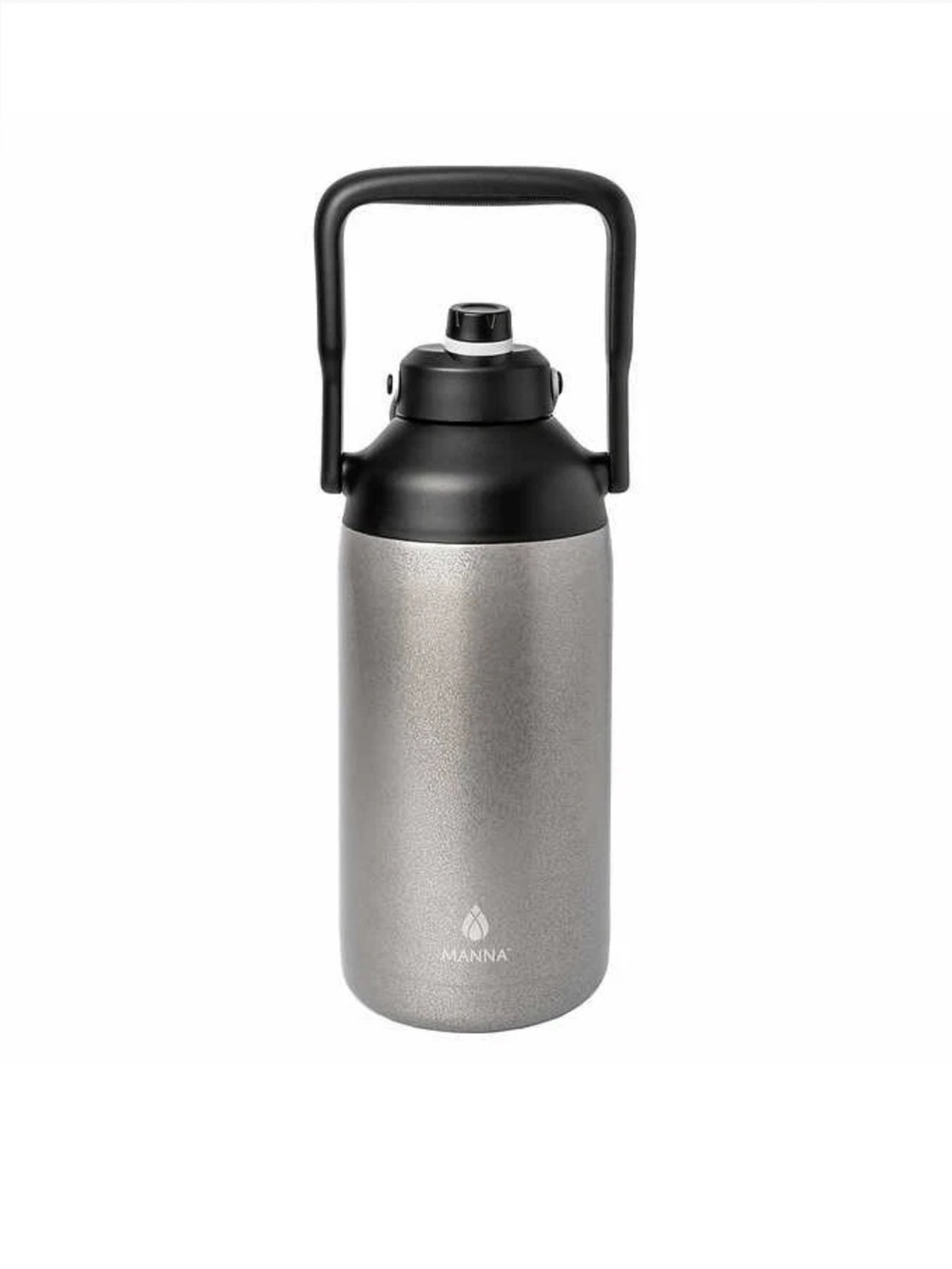 Manna 100oz Water Jug bottle Hot Cold Stainless Steel Dual Lid & Handles  Gray